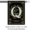 Monogram Q Garden Flag Initial Outdoor Flags Letter Q Flag for Front Yard Porch Lawn Outside Seasonal Garden Flags 12x18 Double Sided