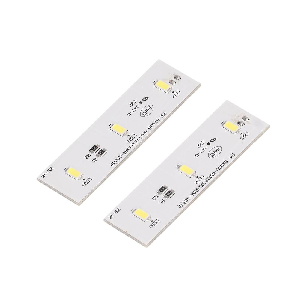2Pcs Refrigerator LED Light Strip Bar Replacement Freezer Refrigerator Light Strip Bar Repair Part