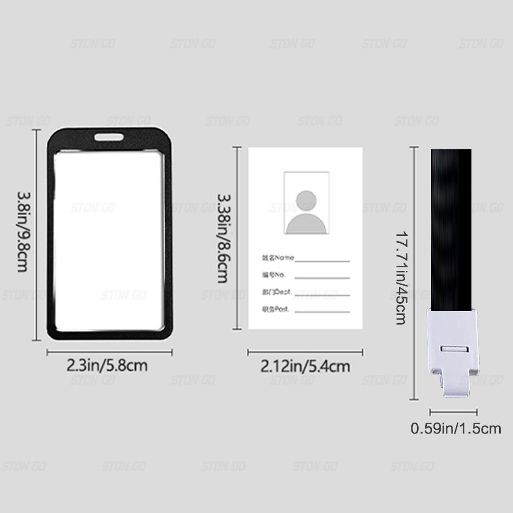 Вертикальный чехол для удостоверения личности, 1 шт., держатель для визитных карточек из алюминиевого сплава, ремешок для офиса