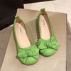 New Green Ballet Flats Woman Wide Fit Orthopedic Shoes Ladies Comfortable Summer Dress Loafer Women's Shoes Foldable Moccasins