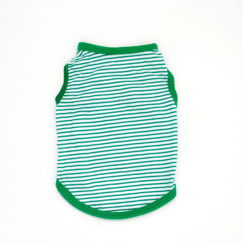 Pet Clothing, New Spring and Summer Models, Cat and Dog Pet Clothes, Breathable Striped Vest