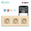 Bseed Zigbee Europe Russia Standard Plastic Wall Smart Power Socket Plug Work With Tuya Gateway Smart Life Alexa App Four Colors