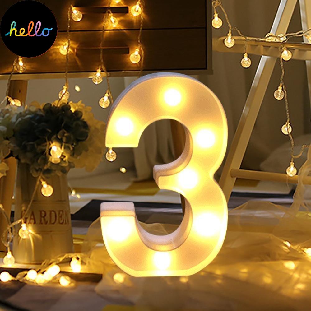 Gemsun Fas on DIY 0-9 светодиодный цифровой ночник с поддержкой стоячей настенной теплой лампы W te Decor