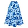 Женская весенняя юбка с цветочным принтом, летняя повседневная юбка А-силуэта с высокой талией и разрезами средней длины S-XL