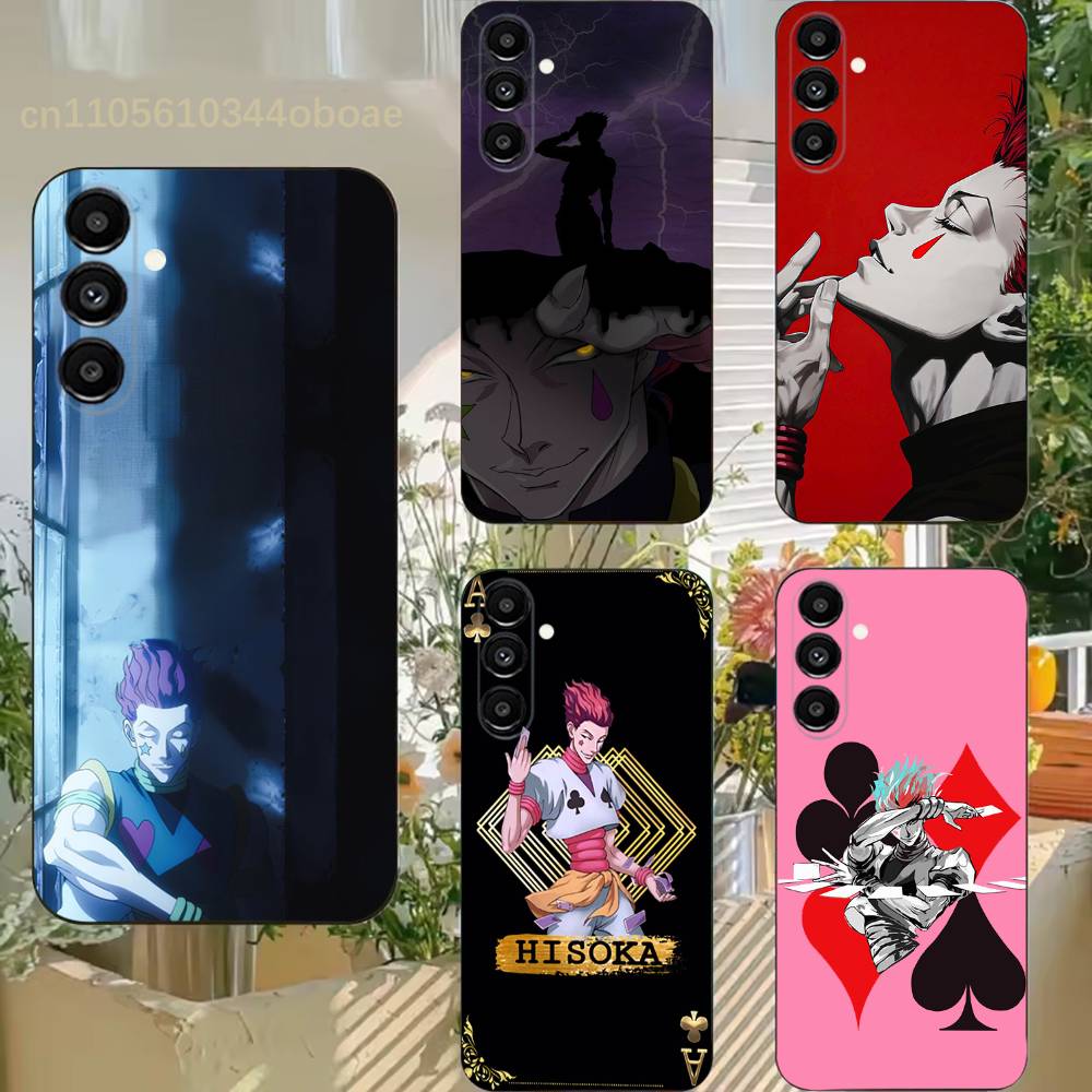 Чехол для телефона Аниме H-Хисока М-Морроу для Samsung S25,24,21,22,23,20,S30,Ultra,Plus,Fe,Lite,Note,5G Черный