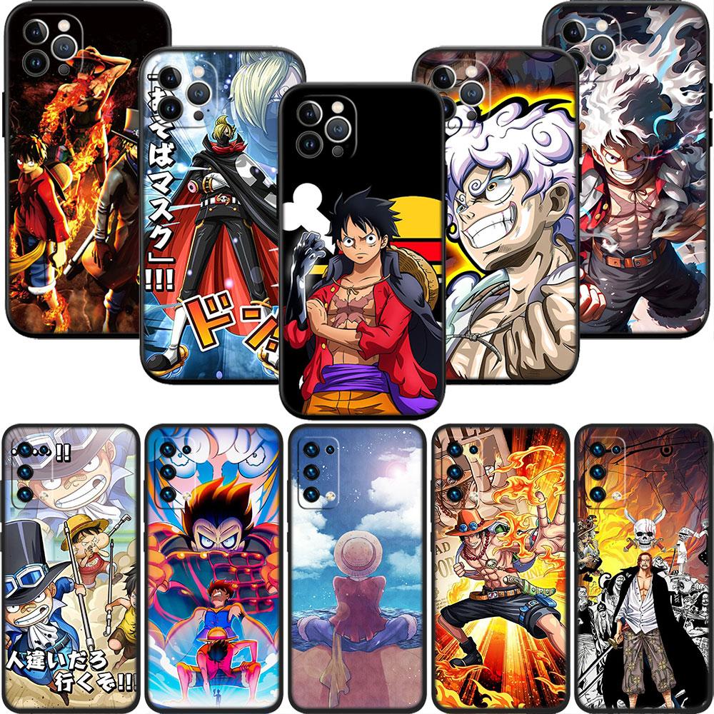 One Piece Luffy Soft Shell Phone Case for iPhone 16 15 14 13 12 Pro Max Plus Mini