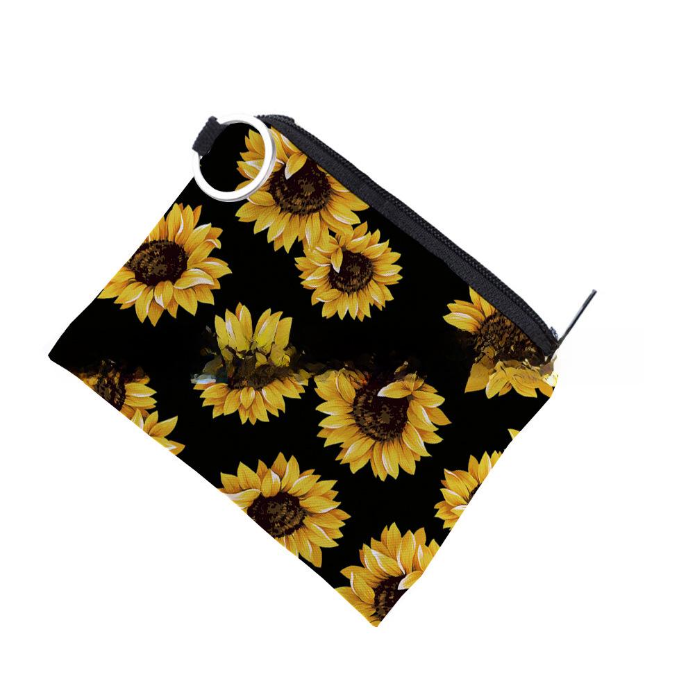 Кошелек для монет и ключница с принтом подсолнухов