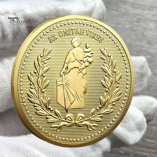 Монета Льва, счастливый жетон, двусторонняя монета с гравировкой богини-льва, металлический коллекционный реквизит для фильмов, монета для коллекционеров и любителей кино