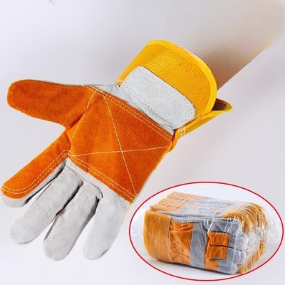 Длинные перчатки из воловьей кожи для электросварки, перчатки для сварки, теплоизоляции, защиты труда на сталелитейном заводе