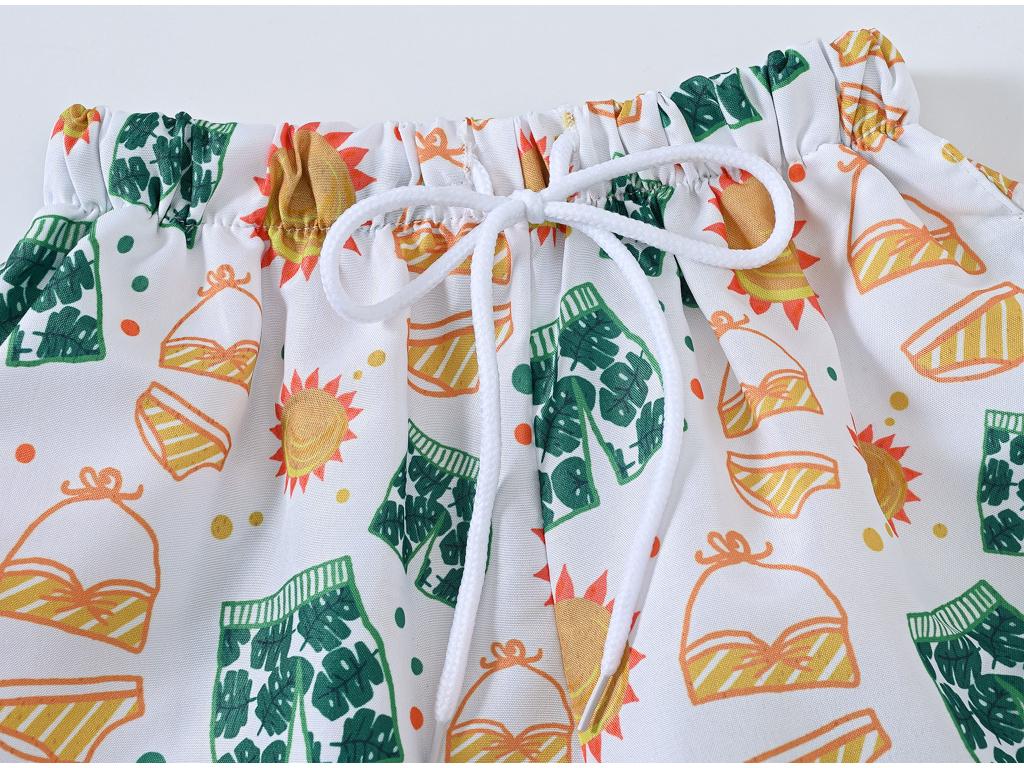 Летние детские шорты для плавания с мультяшным принтом - Пляжные и спортивные плавки с эластичным поясом