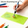 3D-ручка для рисования Силиконовый коврик DIY С 2 защитными накладками на пальцы Шаблон Инструмент для рисования Силиконовая подкладка Инструменты для рисования для детей Взрослых