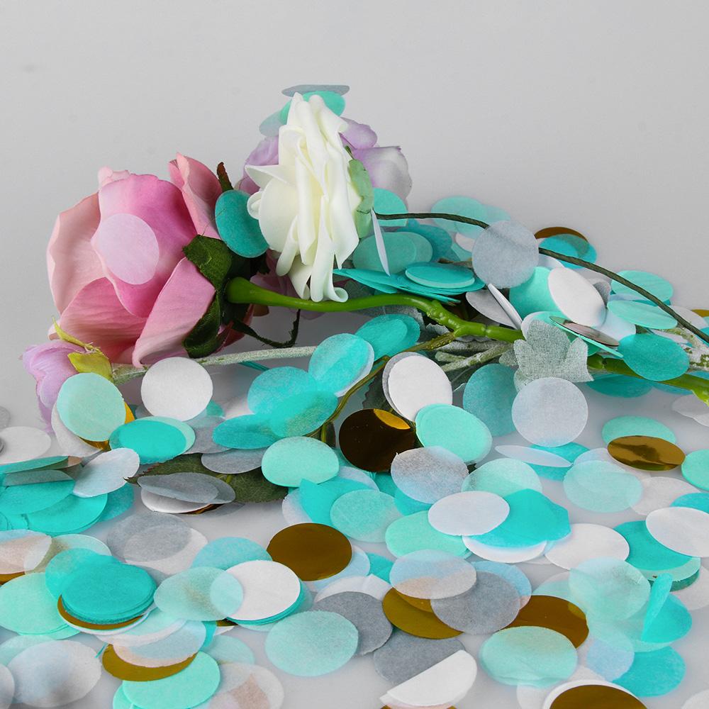 Decor Wedding Mixed Colors Pink Dots Party Decorations Filling Balloons Confetti Tissue Paper Round