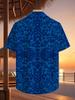 Men's Casual Shirt with Fashionable Tropical-Inspired Mixed Element Print - Short Sleeve Button-Up Design for Summer Outdoor and Leisure Wear