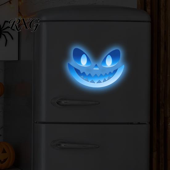 Halloween Ghost Face Decorations Glow in The Dark Sticker, Self-adhesive Shape Decals, Waterproof Luminous Wall Decals PVC Stickers, for Walls Toilets