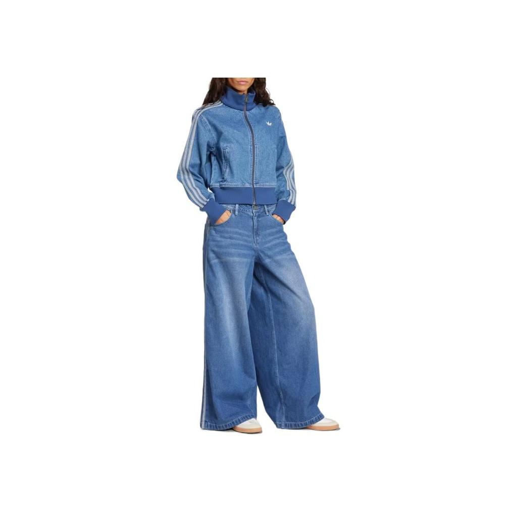 adidas Оригинальные джинсы Adicolor из денима Adilenium с широкими штанинами WMNS "INDIGO DENIM" JV7454
