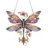 Dragonfly Sun Catcher Acrylic Hanging Ornament Colorful Dragonfly Window Suncatcher with Metal Chains for Home Garden Porch Decor