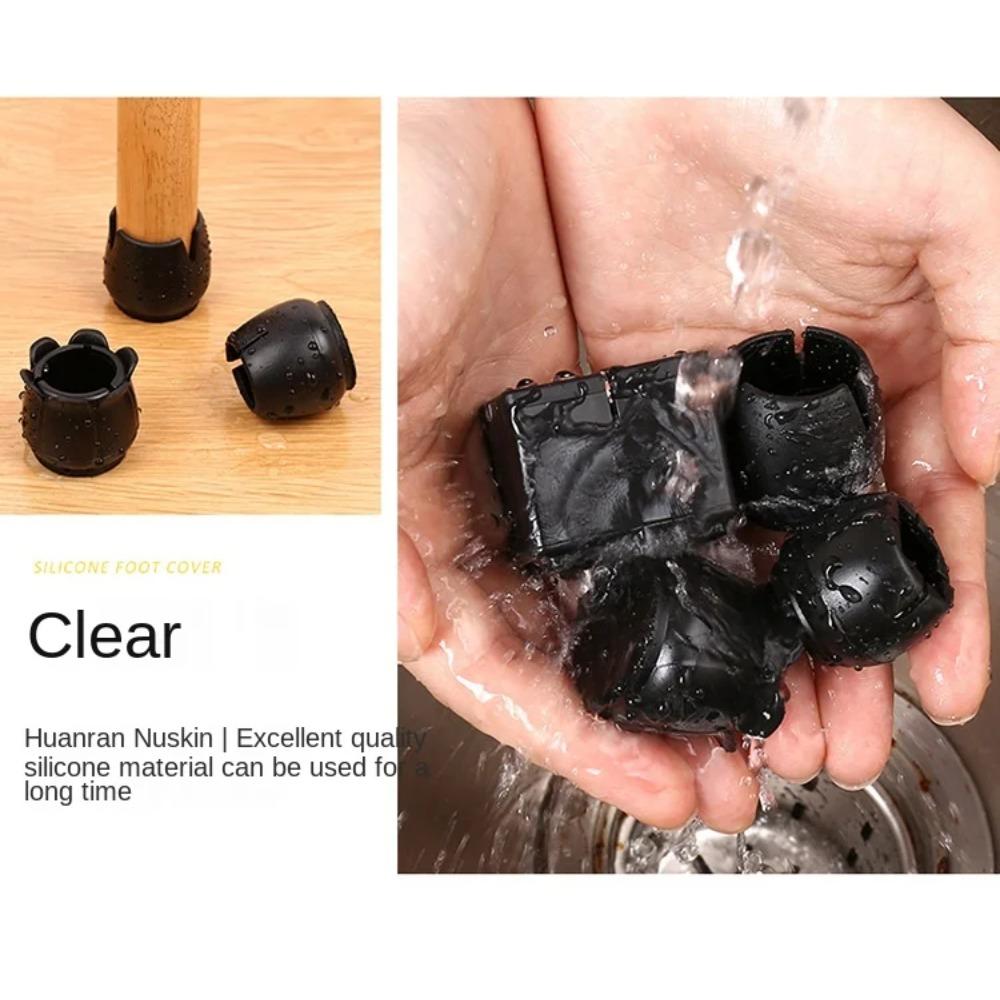 24/4pcs Chair Leg Caps Feet Protector Pads Furniture Table Covers Socks Plugs Cover Furniture Leveling Feet Home Decor