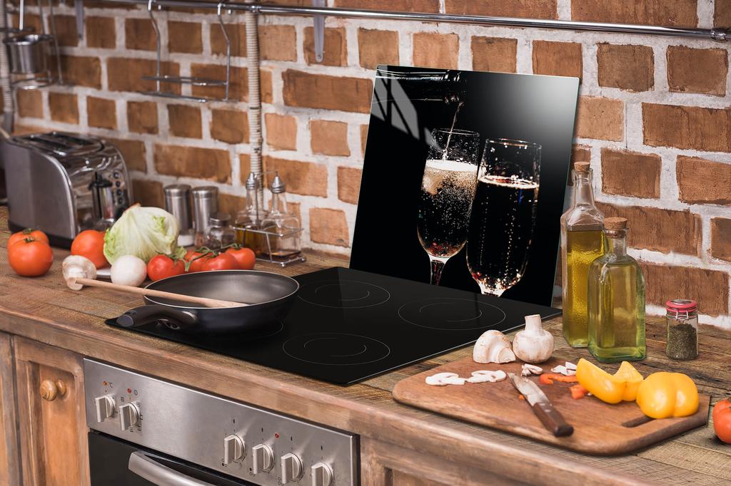 SZKLANA PŁYTA OCHRONNA NA KUCHENKĘ 50x52 WINO