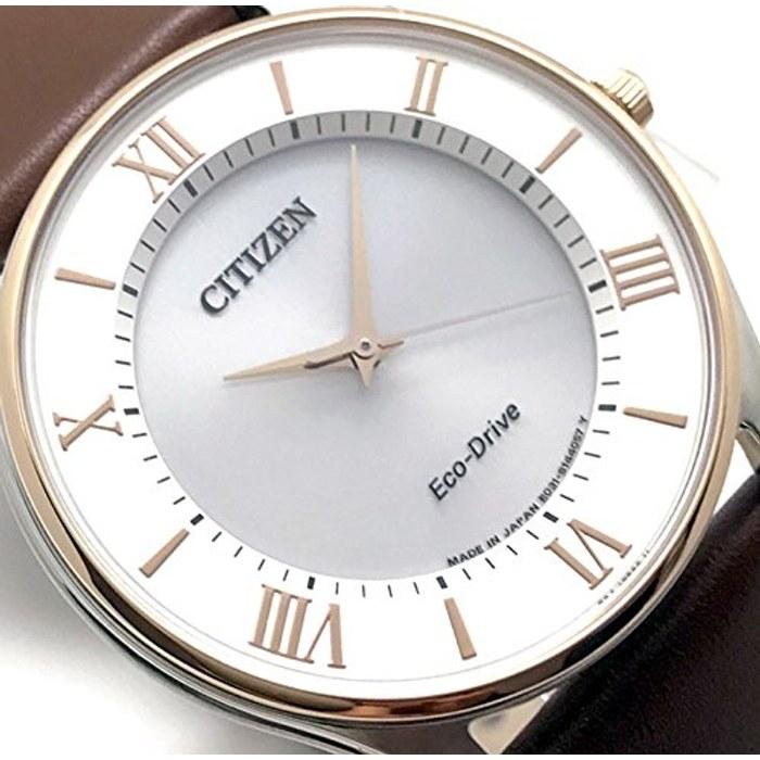 Citizen Мужские тонкие часы Eco-Drive BJ6484-50A/LBR Серебристые