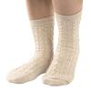 Inner Silk Double Knitted Socks Wool Blend Knitted Pattern SO7033 Sand Color [Kinuya] Women's 22.5-24.5cm