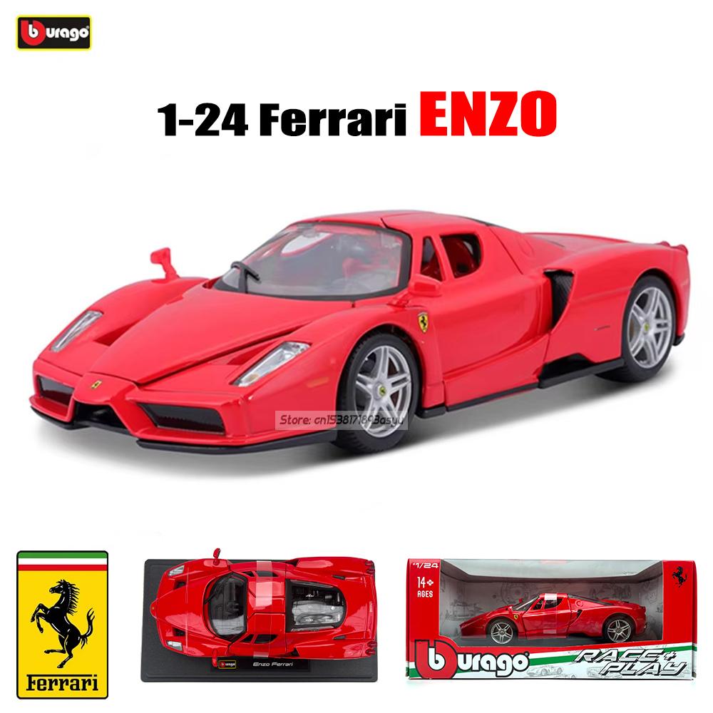 Ббураго 1:24 Ferrari 12 Cilindri LAFERRARI 250 SF90 Roma F12 PUROSANCUE SP1 ENZO Модель автомобиля из сплава Литая игрушка Коллекция Подарок