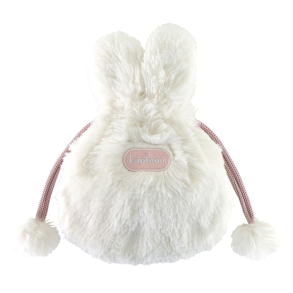Sanlemon Lapinu White 16 X 4 X 20cm Drawstring Bag Animal Rabbit P-9102