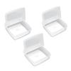 3Pcs Flip Lid Cheese Container Transparent Clear PP Food Storage Box Case for Fridge