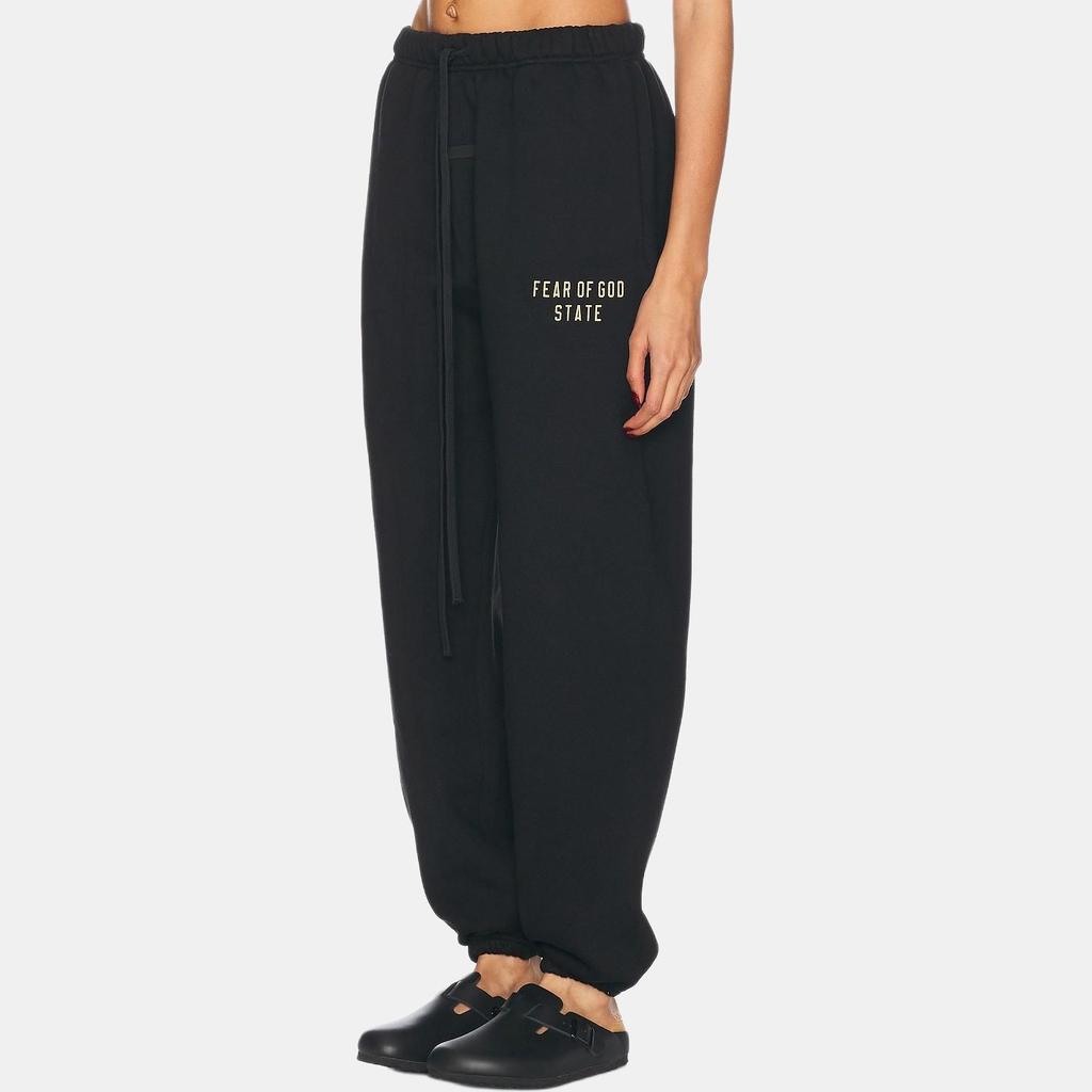 Fear of God Essentials Флисовые спортивные штаны Черные Женские Низ 130BT245160FW
