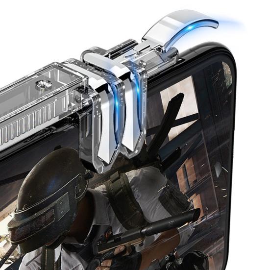 K19 Gaming Trigger Mini Six Finger Control Metal Game Shooter Fire Button Aim Key for Smartphone