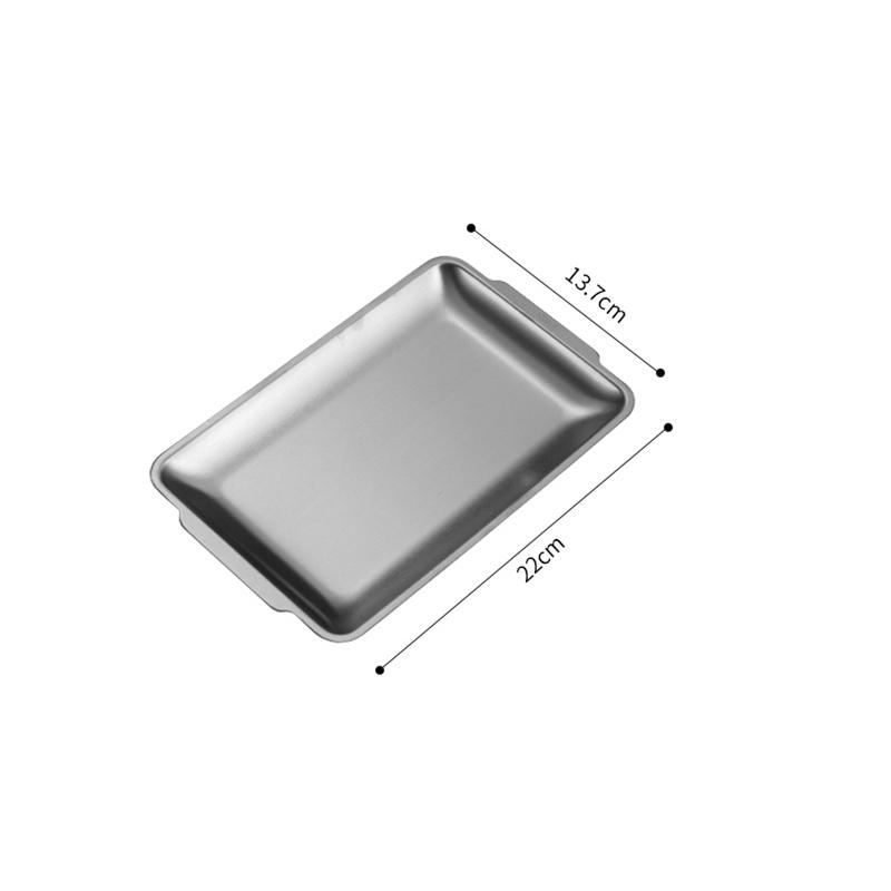 Сервировочная тарелка из серебряной и золотой нержавеющей стали, ресторан, барбекю, шампуры, поднос для суши, большой неглубокий поднос, тарелки для хранения продуктов на кухне