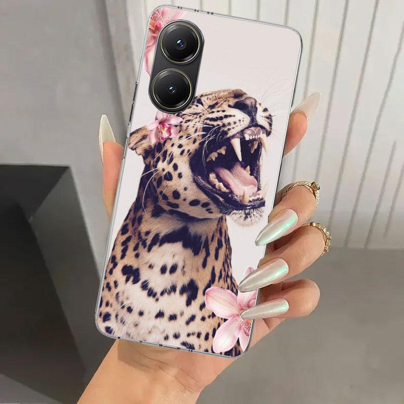 Розовый чехол с леопардовым принтом для Xiaomi Poco X5 X6 X7 Pro F7 Ultra M7 Redmi 15 15C 13 13C 12 12C 10 10A 10C 9 9A 9C 9T Shell Po