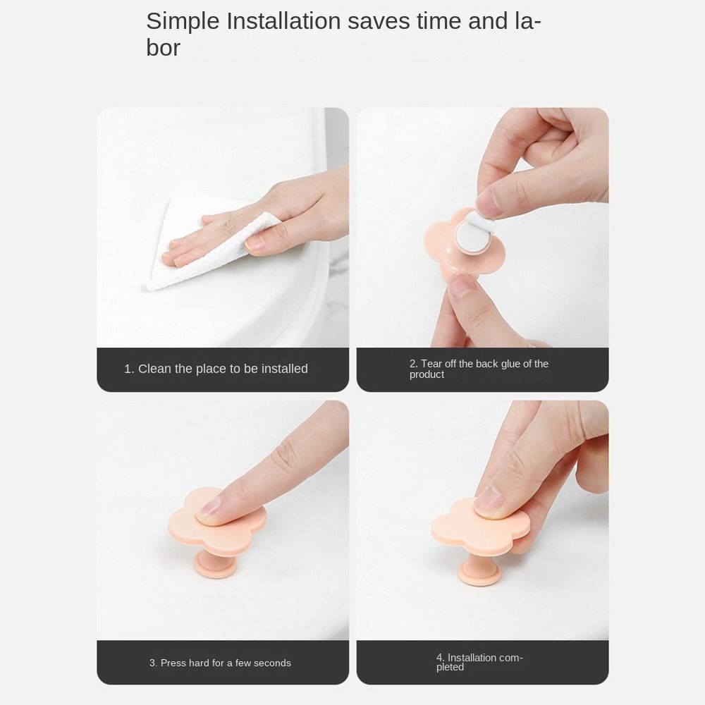 Labor-saving Flower Shaped Toilet Tank Button Universal Toilet Lid Lifter Toilet