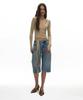 PARTIMENTO WOMEN Hooded Jersey Wrap Cardigan_Beige