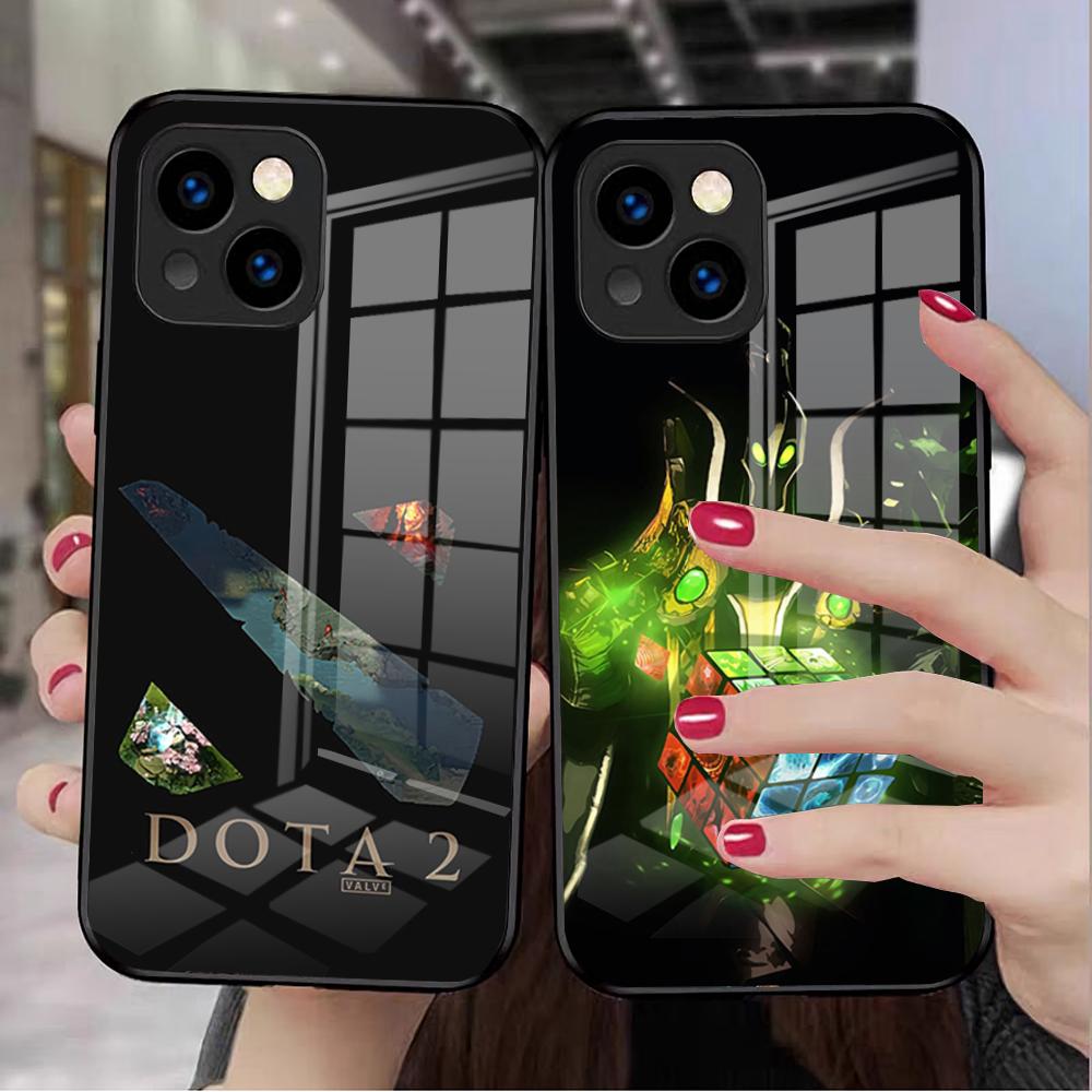 Чехол для телефона Dota 2 для iPhone 17 Pro Max 16 15 14 Pro Max 13 11 X Xs Xr 8 7Plus Стеклянная крышка