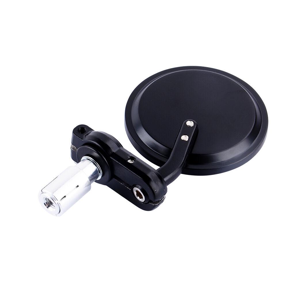 1 Pair Aluminum Round Side Mirrors Rearview 7Celsius8in Bar End Motorcycle Motorbike UK