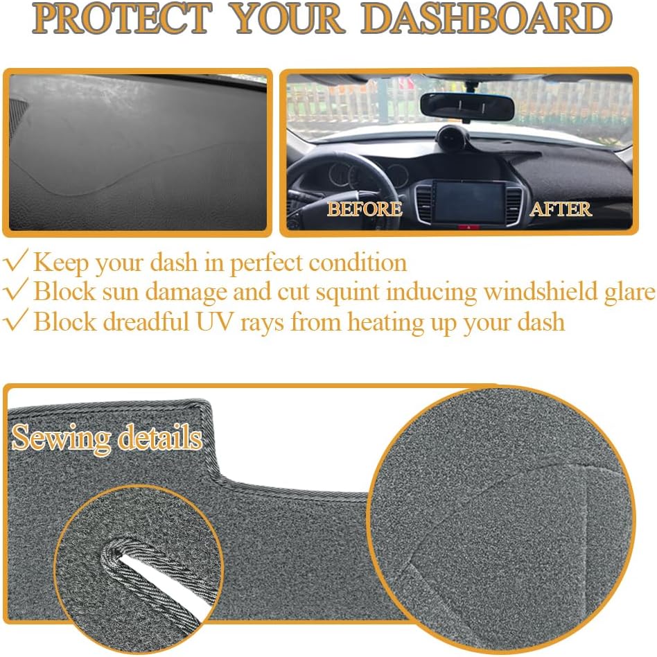 Dash Cover  Fit For Chevy Chevrolet S10 Blazer/GMC Jimmy Sonoma Envoy/Olds Oldsmobile Bravada/Isuzu Hombre,Dashboard Cover Mat Carpet Pad(Charcoal