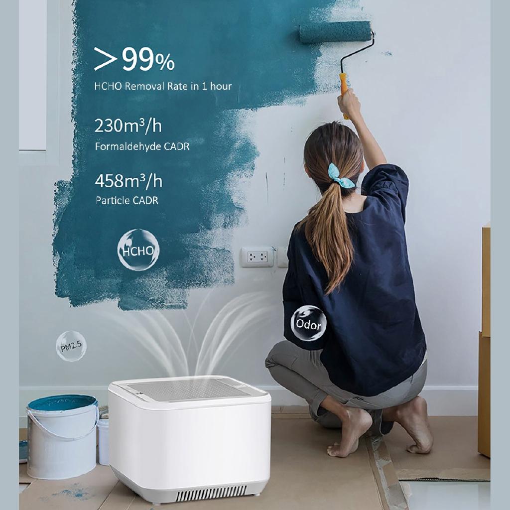 Air Purifier UV Lamp Steriliser Box Home HEPA Filter Formaldehyde PM2.5 Odor Air Purifier Air Cleaner Desktop And Germicidal Light