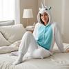Onesie Kigurumi Pajamas Costume Disguise White Unicorn : 175 - 185Cm
