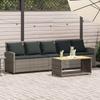 VidaXL Garden Sofa with Cushions 5-seater Grey Braided Resin, Outdoor Sofa, Garden Sofa 5-seater, Sofa 4104114