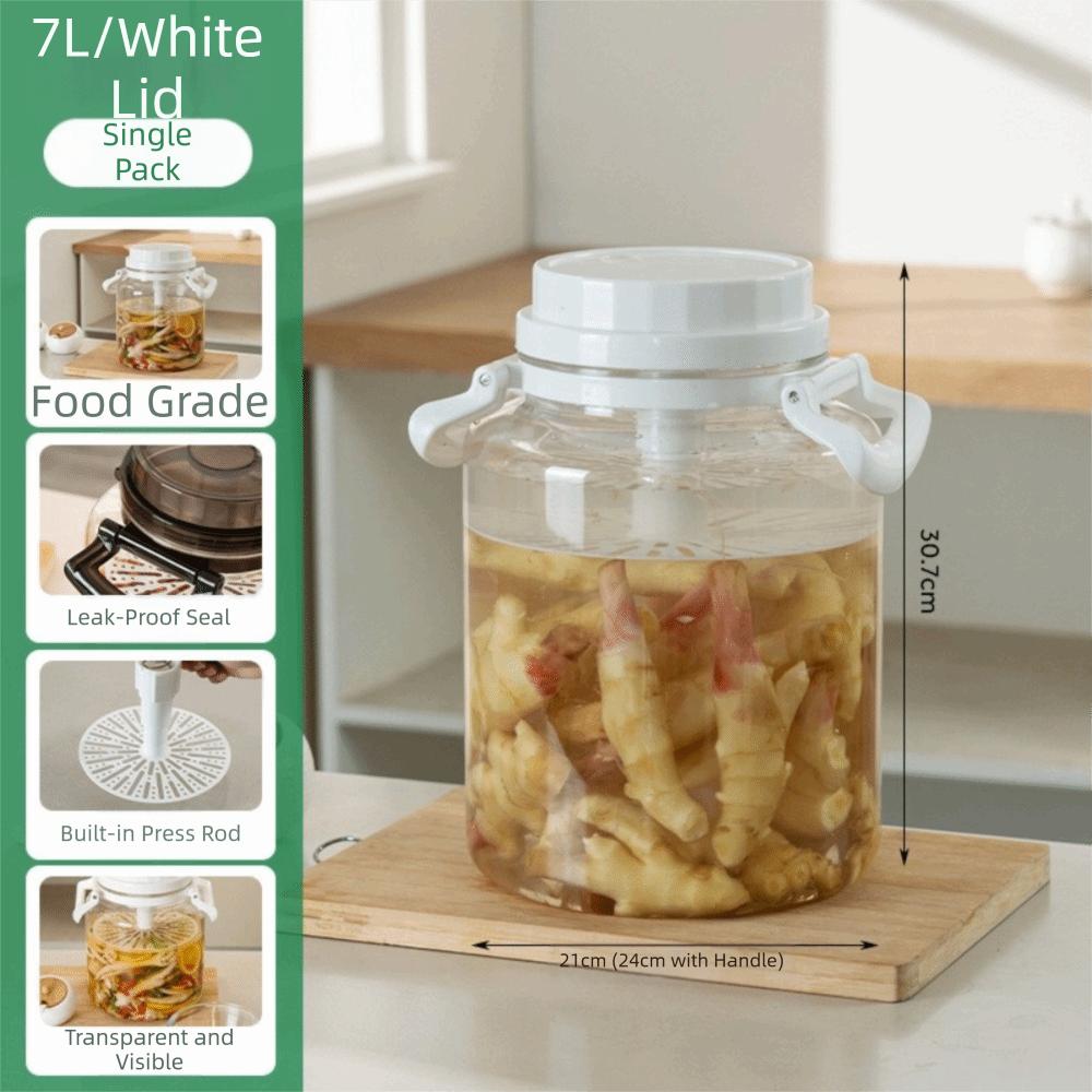 Sealed Pickle Container with Lids Airtight Storage Pitcher Plastic Pickle Jars