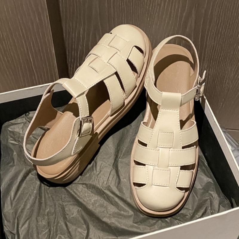 Модные женские римские сандалии на платформе