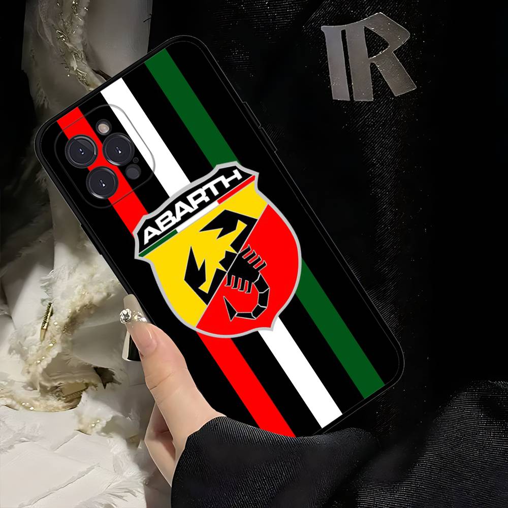 Чехол для телефона с логотипом A-Abarth Для Iphone 17 Air 16 15 14 13 12 11 Pro Max 16 15 14 Plus Мягкий ТПУ чехол