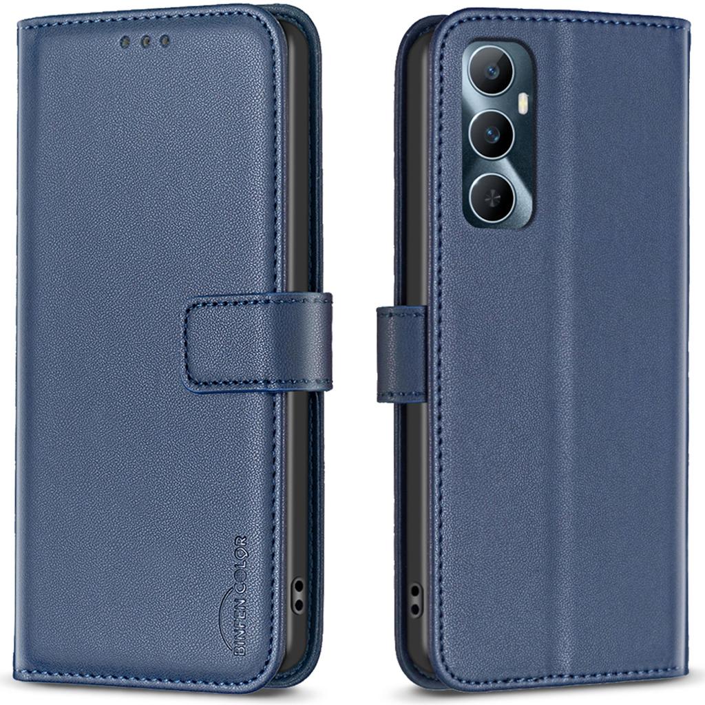 BINFEN COLOR BF17 Для Realme C65 4G Чехол-кошелек Фолио Флип Кожаный чехол для телефона