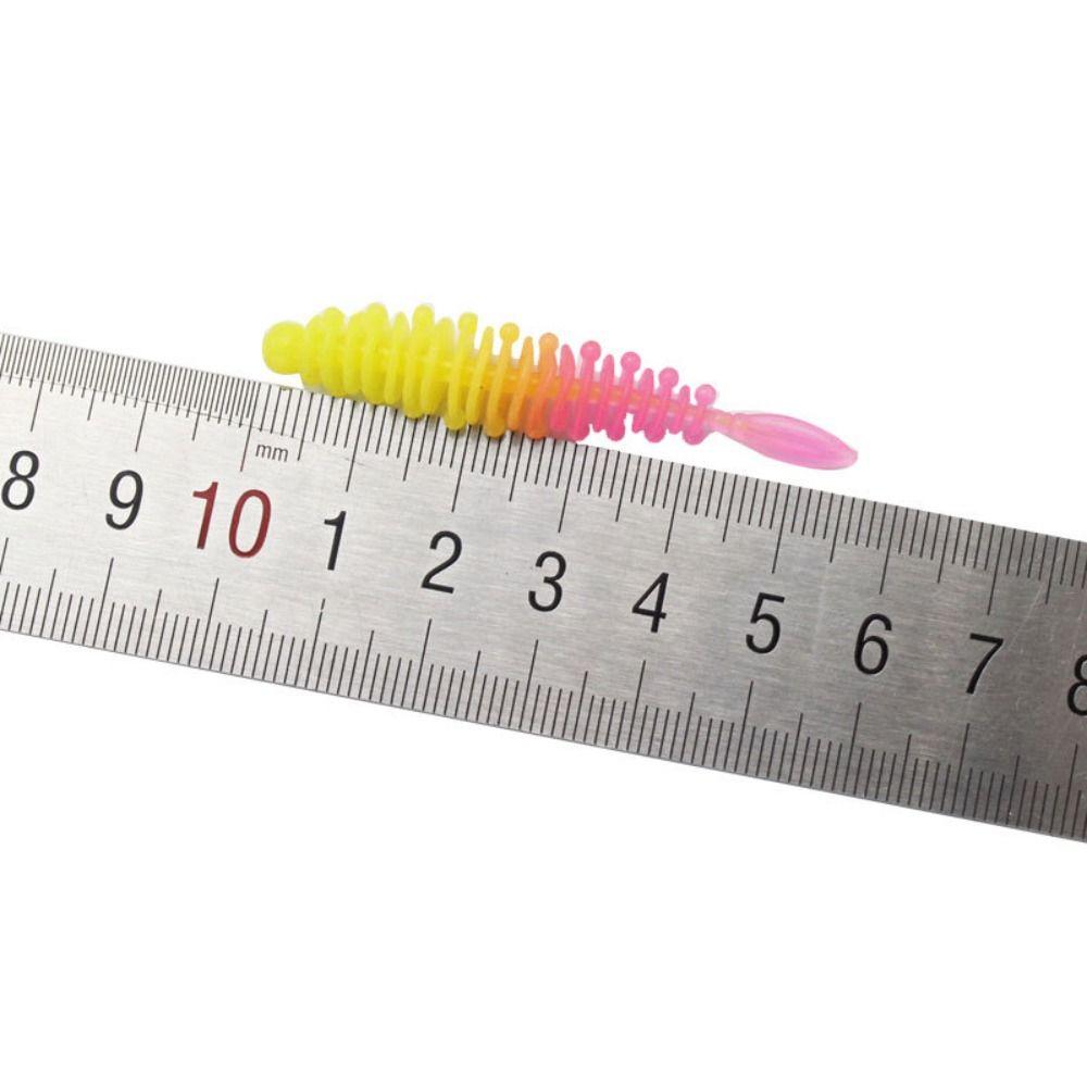 10PCS 5.5cm/1g Soft Fishing Lure PVC Soft Plastic Worm Lures New Fishing Tackle  Ocean Sea