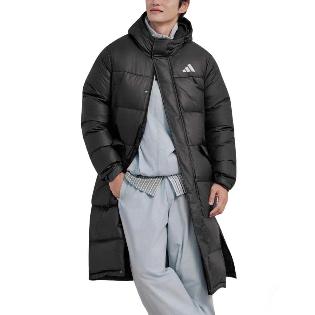 adidas Длинные пуховики Унисекс Черные с капюшоном Умеренные KF2143