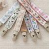 Ethnic Style Soother Holder Floral Nipple Holder Clips Colorful Baby Cloth Pacifier Chain  Baby