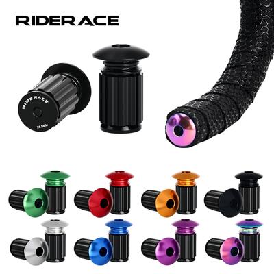 Заглушки для руля велосипеда RIDERACE из алюминиевого сплава для горного велосипеда, шоссейного велосипеда, ручки для руля, многоцветная крышка