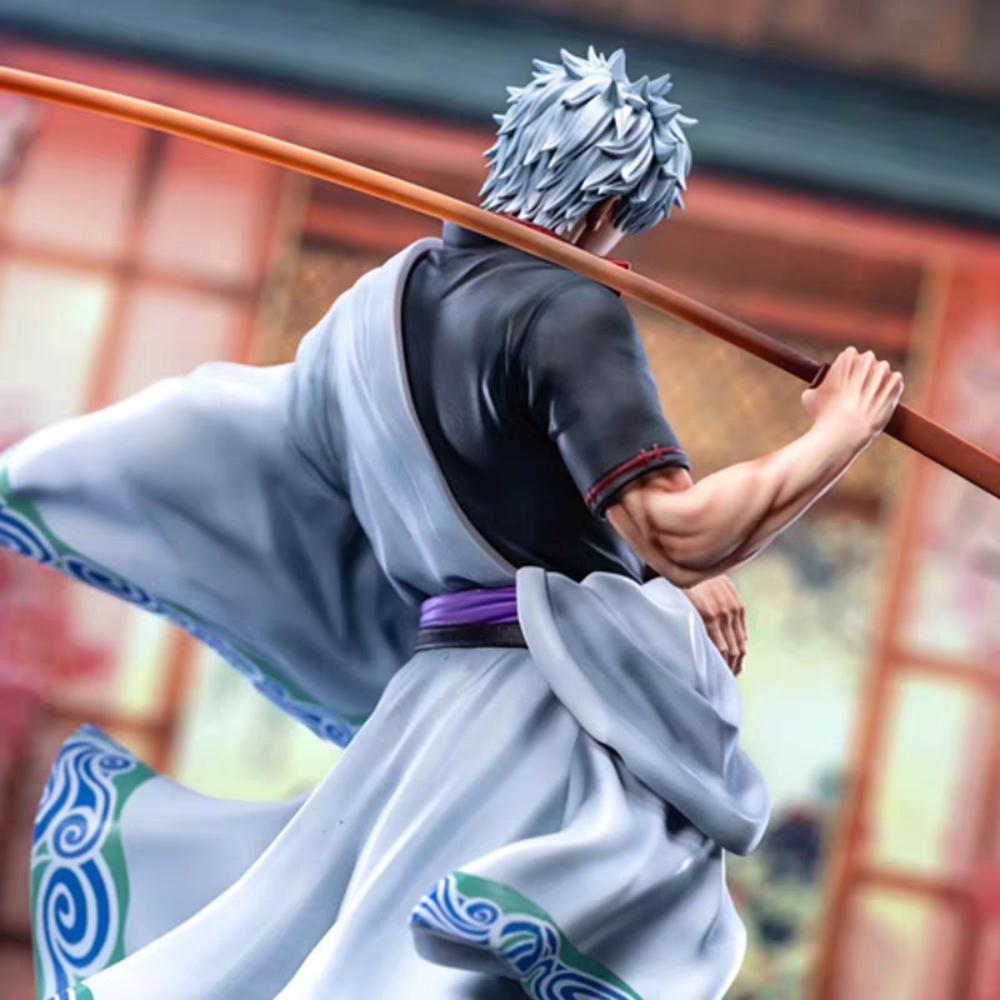 30cm bastard Gintoki Gintama anime figures Can be move  Limited Edition Battle stance PVC Side table setup Collect toys Gifts
