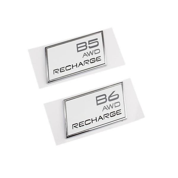 Car 3D ABS Trunk Badge Emblem Decals Sticker For Volvo T3 T4 T5 T6 T8 B5 B6 AWD Recharge XC40 XC60 XC90 V60 S60 S80 S90 V40 C30