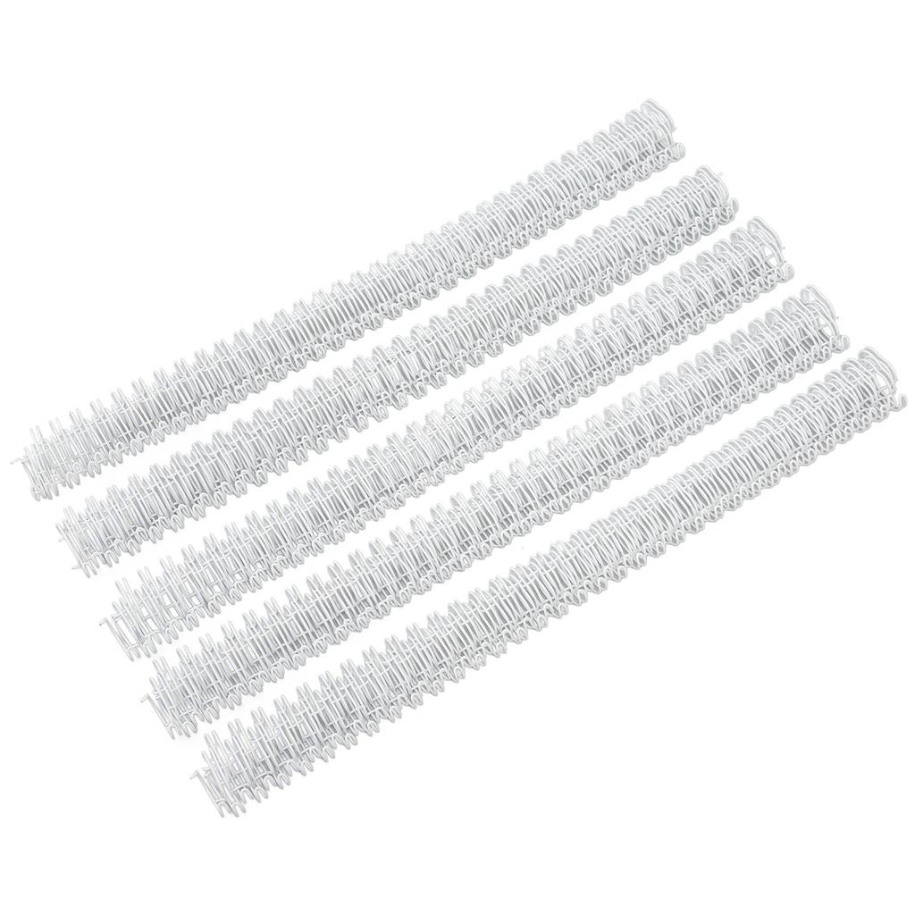 100Pcs Double Wire Binding Spine 60 Sheet Capacity 3:1 Pitch 34 9.5mm Diameter Set Kit for Paper